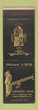 Matchbook Cover - Becgmann's Lincolnwood IL restaurant