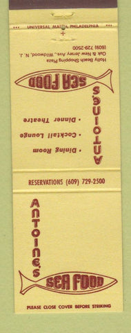 Matchbook Cover - Antonie's Seafood Wildwood NJ