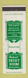 Matchbook Cover - Packard's Print Room Restaurant Hackensack NJ