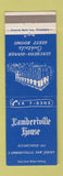 Matchbook Cover - Lambertville House NJ
