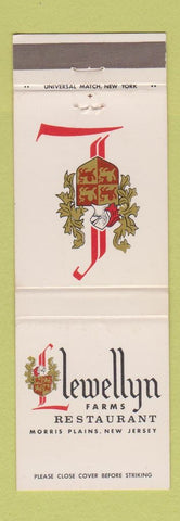Matchbook Cover - Llewellyn Farms Restaurant Morris Plains NJ