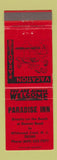 Matchbook Cover - Paradise Inn Wildwood Crest NJ