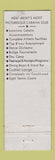 Matchbook Cover - Hickory Hill Country Club Totowa NJ