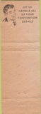 Matchbook Cover - Washington Youree Shreveport LA hotel Alsonett