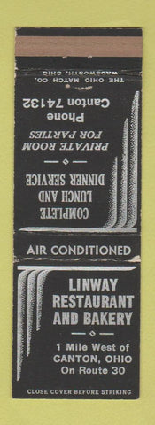 Matchbook Cover - Linway Restaurant Bakery Canton OH WEAR