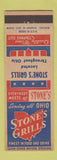 Matchbook Cover - Stone's Grills Cleveland OH