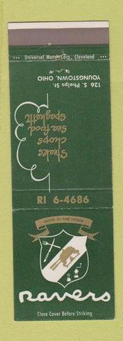 Matchbook Cover - Ravers Restaurant Youngstown OH