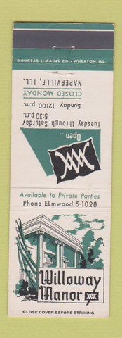 Matchbook Cover - Willoway Manor Naperville IL