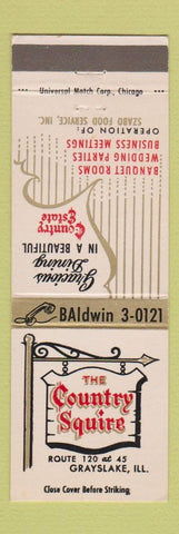 Matchbook Cover - The Country Squire Grayslake IL