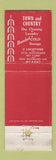 Matchbook Cover - Town and Country Dry Cleaning