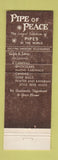 Matchbook Cover - Pipe of Peace Nassau Freeport Bahamas