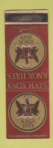 Matchbook Cover - Knox Hats Morris Miller Men's Clothes Pottstown PA WEAR