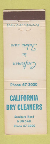 Matchbook Cover - California Dry Cleaning Nundah Australia