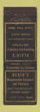 Matchbook Cover - Blair's Cleaners Furriers WEAR