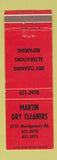 Matchbook Cover - Martin Dry Cleaning OH