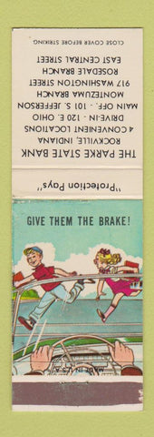 Matchbook Cover - Park State Bank Rockville IN Montezuma Rosedale