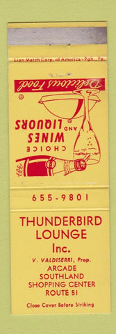 Matchbook Cover - Thunderbird Lounge V Valdiserri WEAR