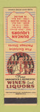 Matchbook Cover - Duncan Liquors Moline Rock Island IL