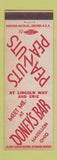 Matchbook Cover - Doney's Bar Massillon OH Peanuts