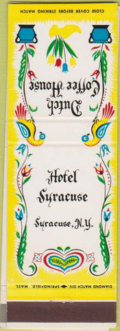 Matchbook Cover - Hotel Syracuse NY