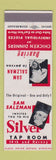 Matchbook Cover - Sam Salzman Silver Tap Room
