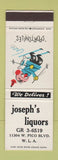 Matchbook Cover - Joseph's Liquors West Los Angels CA