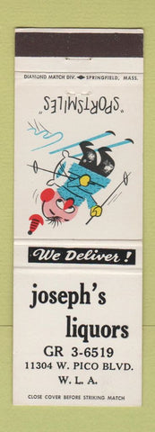 Matchbook Cover - Joseph's Liquors West Los Angels CA