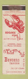 Matchbook Cover - Benders Tavern Canton OH lobster WEAR