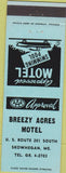 Matchbook Cover - Breezy Acres Motel Skowhegan ME