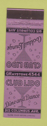 Matchbook Cover - Club Lido