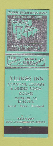 Matchbook Cover - Billings Inn