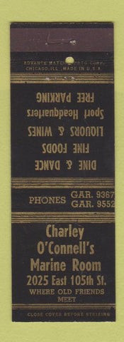 Matchbook Cover - Charley O'Connell's Marine Room ADVANCE