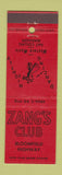 Matchbook Cover - Zang's Club Farmington NM