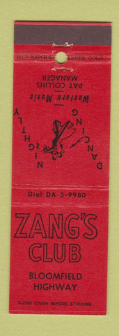 Matchbook Cover - Zang's Club Farmington NM