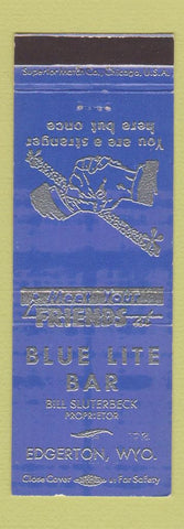 Matchbook Cover - Blue Lite Bar Edgerton WY WORN
