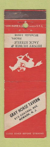 Matchbook Cover - Gray Horse Tavern Newark NJ Henry Huber Jack Steele