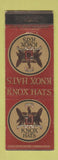 Matchbook Cover - Knox Hats Thomas Gassman Spokane WA WEAR