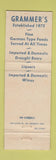 Matchbook Cover - Grammer's Restaurant Cincinnati OH