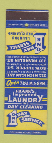 Matchbook Cover - Frank's Laundry Dry Cleaning Buffalo NY