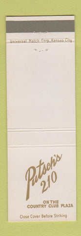 Matchbook Cover - Putsch's 210 Kansas City MO