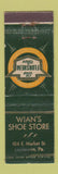 Matchbook Cover - Wian's Shoe Store Lewistown PA Florsheim Feature WEAR