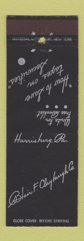 Matchbook Cover - Blair Claybaugh Harrisburg PA Investments Taxes