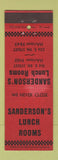 Matchbook Cover - Sanderson's Lunch Rooms Kansas City MO WEAR