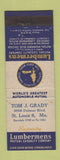 Matchbook Cover - Lumbermens Insurance Tom Grady St Louis MO