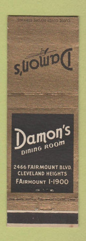 Matchbook Cover - Damon's Restaurant Cleveland Heights OH