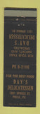 Matchbook Cover - Day's Deli Philadelphia PA