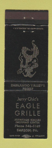 Matchbook Cover - Jerry Chic's Eagle Grille Sharon PA