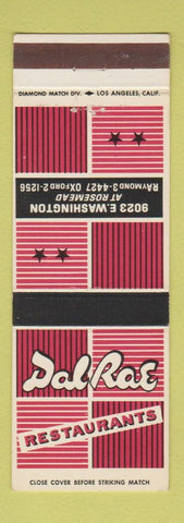 Matchbook Cover - Dal Rae Restaurants Los Angeles CA
