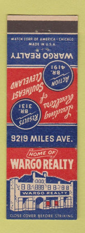 Matchbook Cover - Wargo Real Estate Cleveland OH