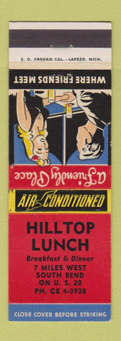Matchbook Cover - Hilltop Lunch South Bend IN